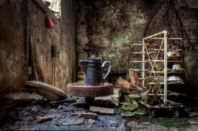 Interior of abandoned house