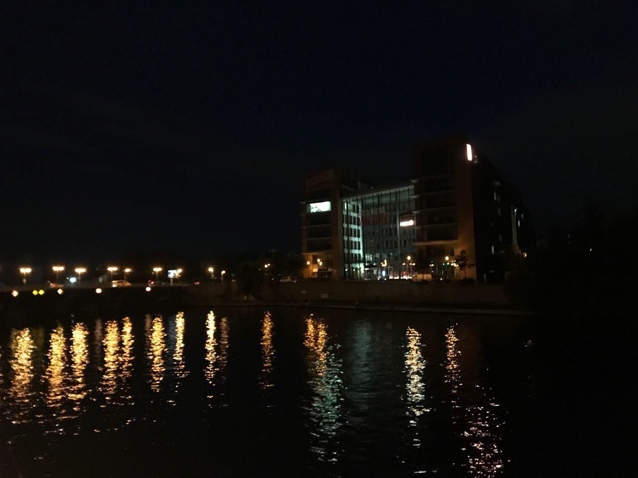 night, illuminated, reflection, architecture, building exterior, water, built structure, city, no people, outdoors, sky, cityscape