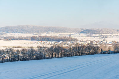 Graben, treuchtlingen, bavaria, germany in the wintershu