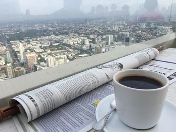 Close-up of coffee cup