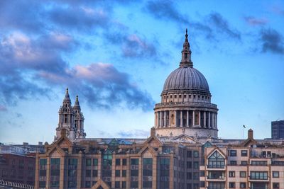 View of buildings in city against sky