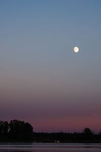 View of moon in sky at night
