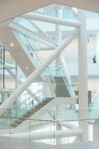 Low angle view of spiral staircase