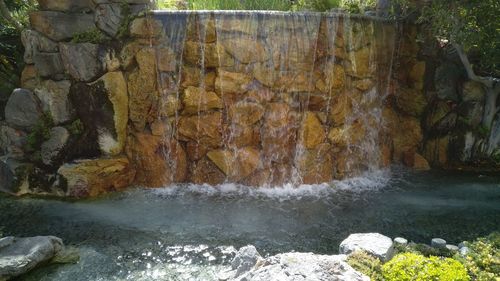 Scenic view of waterfall