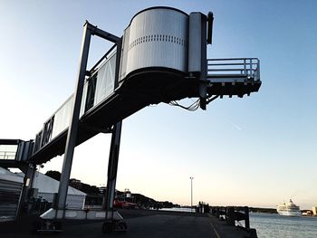 Low angle view of built structure against clear sky