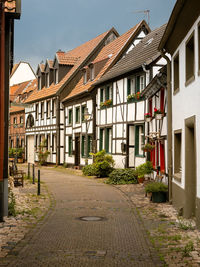 Street amidst houses