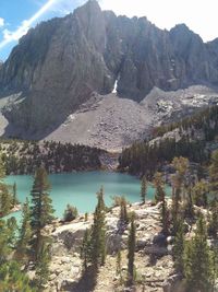 Scenic view of rocky mountains