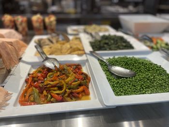 Close-up of food on table