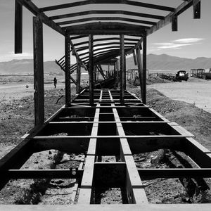 Broken and abandoned train at shunting yard