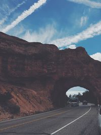Road passing through mountain