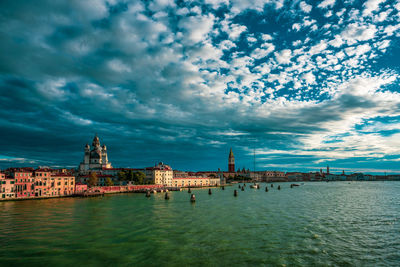 Panoramic view of venice's old town , italy.