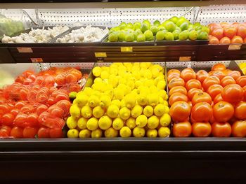 Various fruits for sale in store