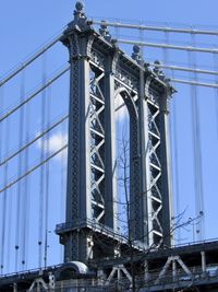 Low angle view of bridge against sky