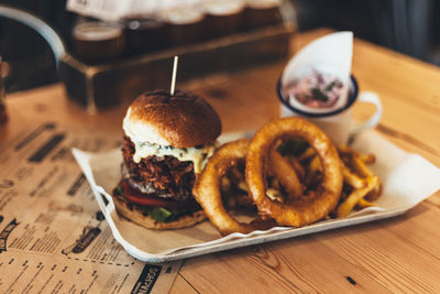 Close-up of served food