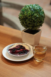 Close-up of food on table