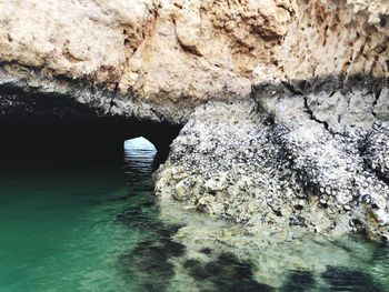 Rock formations in sea