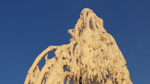 Low angle view of clear blue sky