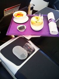 Close-up of food on table