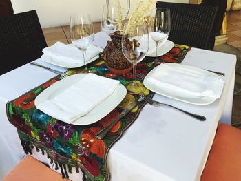 View of chairs and table