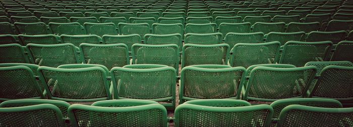 Full frame shot of empty chairs