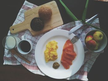 Close-up of food served in plate