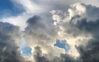 Low angle view of clouds in sky