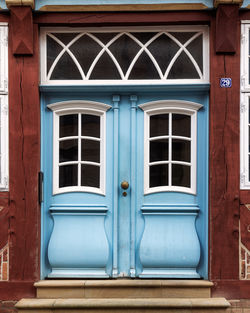 Closed window of house