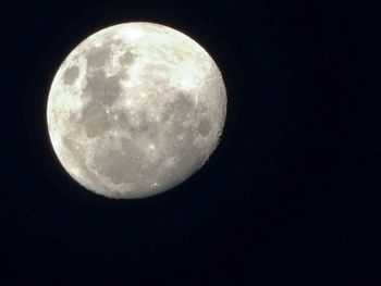 Low angle view of moon in sky