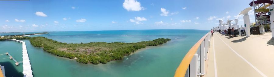 Panoramic view of sea against sky