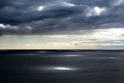 Storm clouds over sea