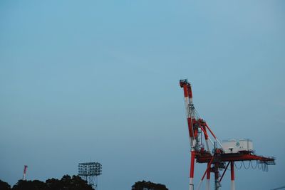 Construction crane against clear sky