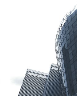 Low angle view of modern building against sky