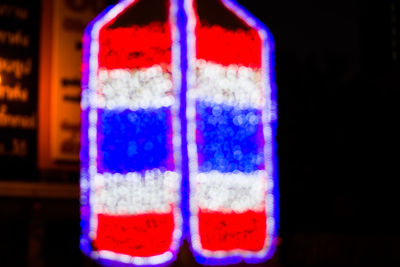 Close-up of illuminated blue lights