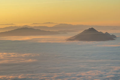 Scenic view of clouds during sunset