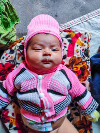 Portrait of cute baby girl