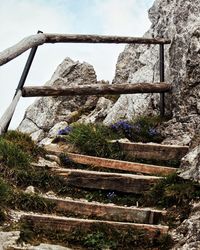 Old wooden structure against sky