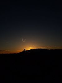 Silhouette of landscape at sunset