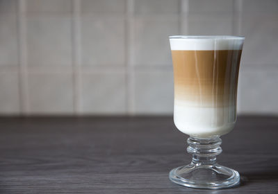 High angle view of coffee on table