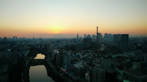 Aerial view of city