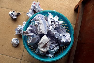 Piles of paper waste due to work that often goes wrong