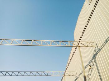 Low angle view of bridge against clear sky