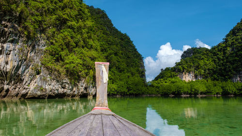 Scenic view of lake against mountain