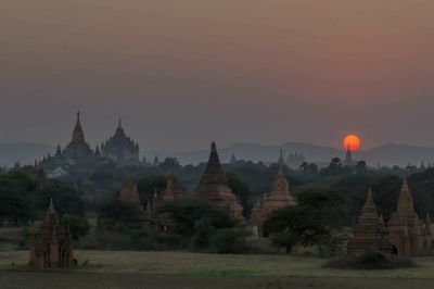 Silhouette of temple