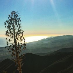 Sunset over mountains