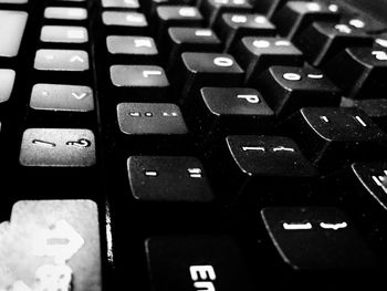 Full frame shot of computer keyboard