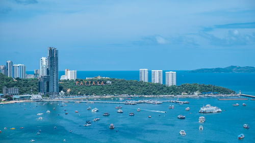 Boats in sea