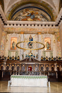 Interior of temple building