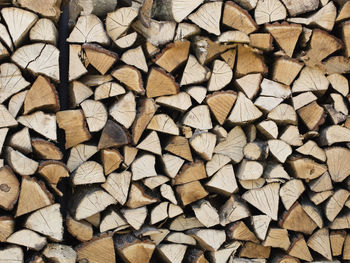 Full frame shot of logs