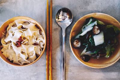 Directly above shot of dessert served in bowl