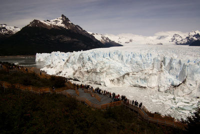 A broad view of moreno glacier from viewing platform